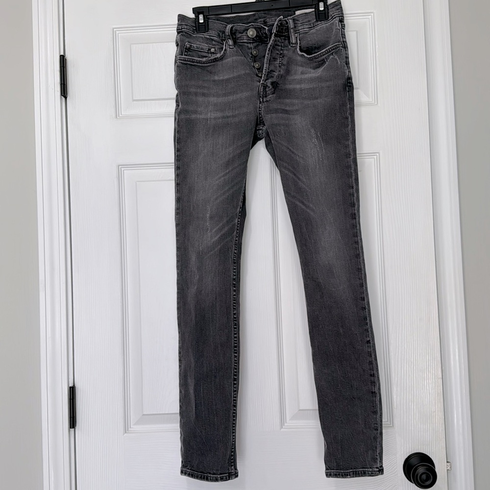 All Saints mens cigarette gray jeans size 28